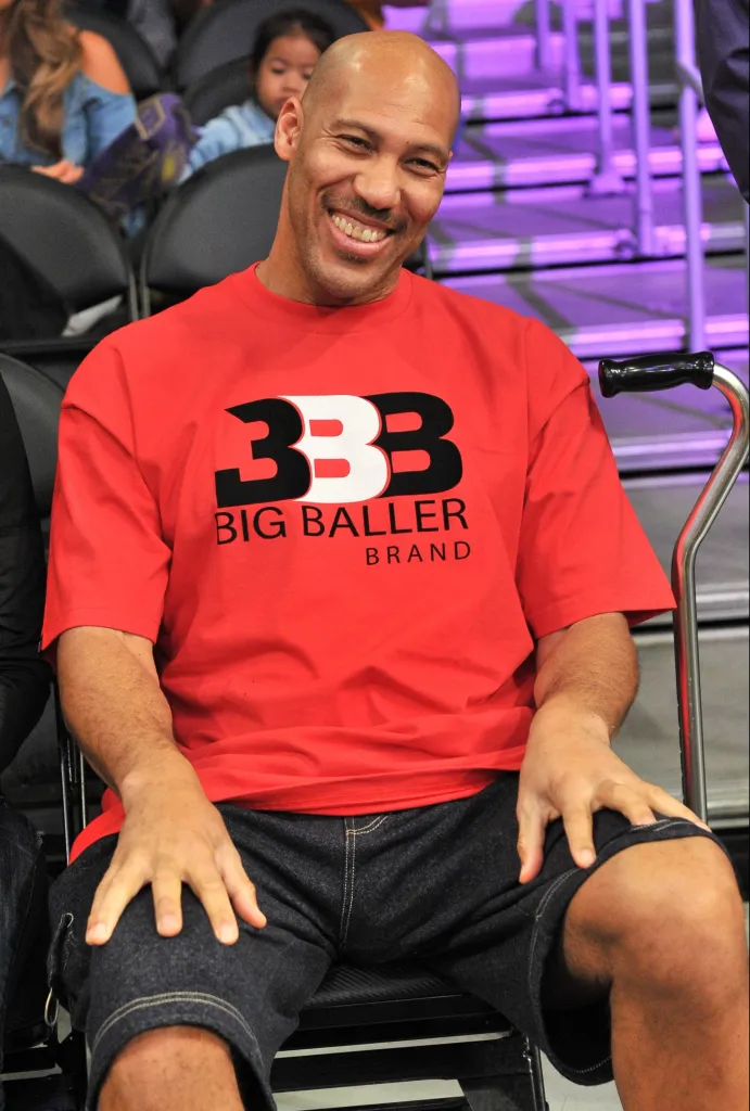 LaVar Ball attended a basketball game between the Los Angeles Lakers and the Chicago Bulls at the Staples Center on November 21, 2017, in Los Angeles, California.